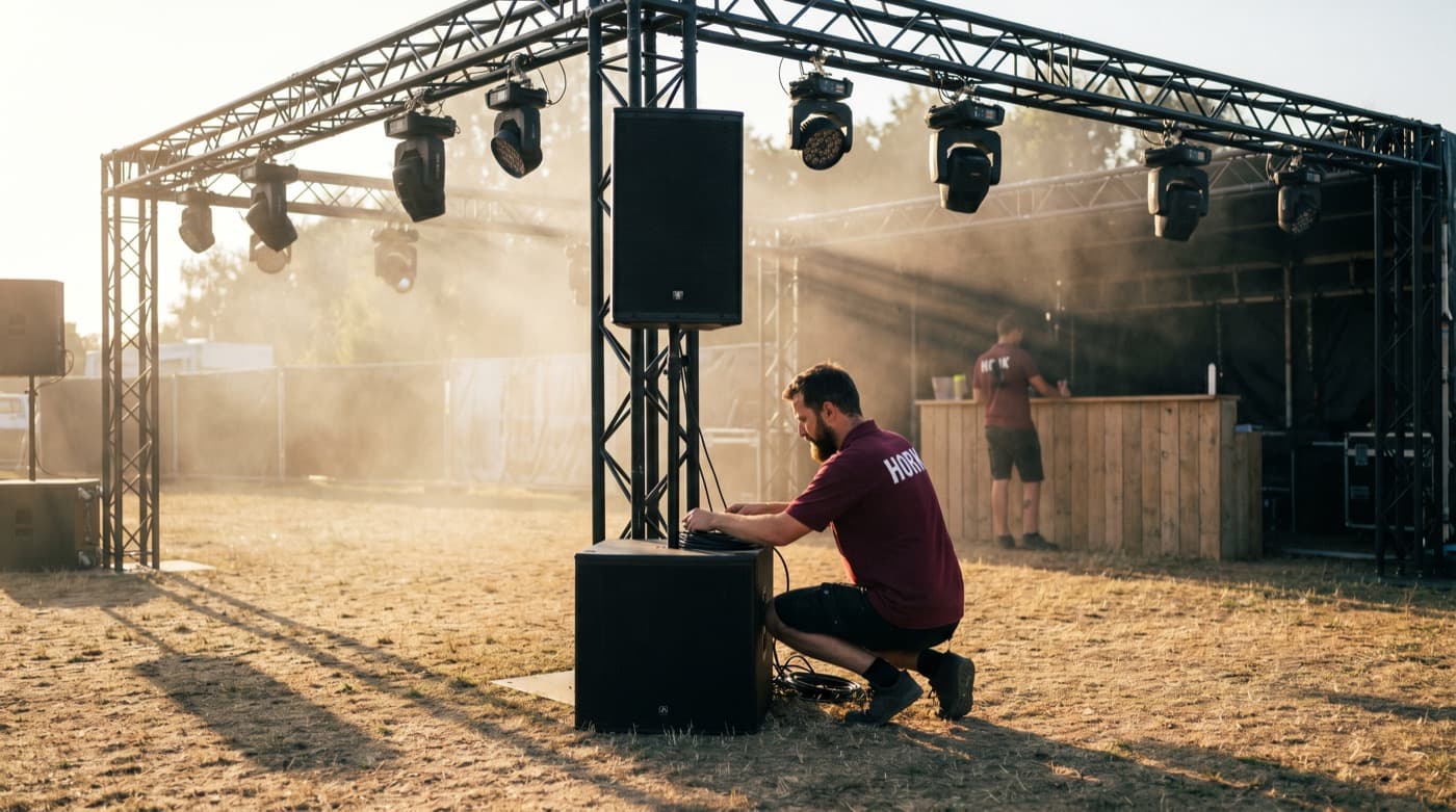 Festival · Aire libre — sonido e iluminación por HORK en León